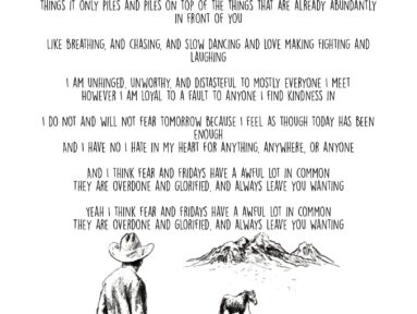 fear and fridays lyrics zach bryan x